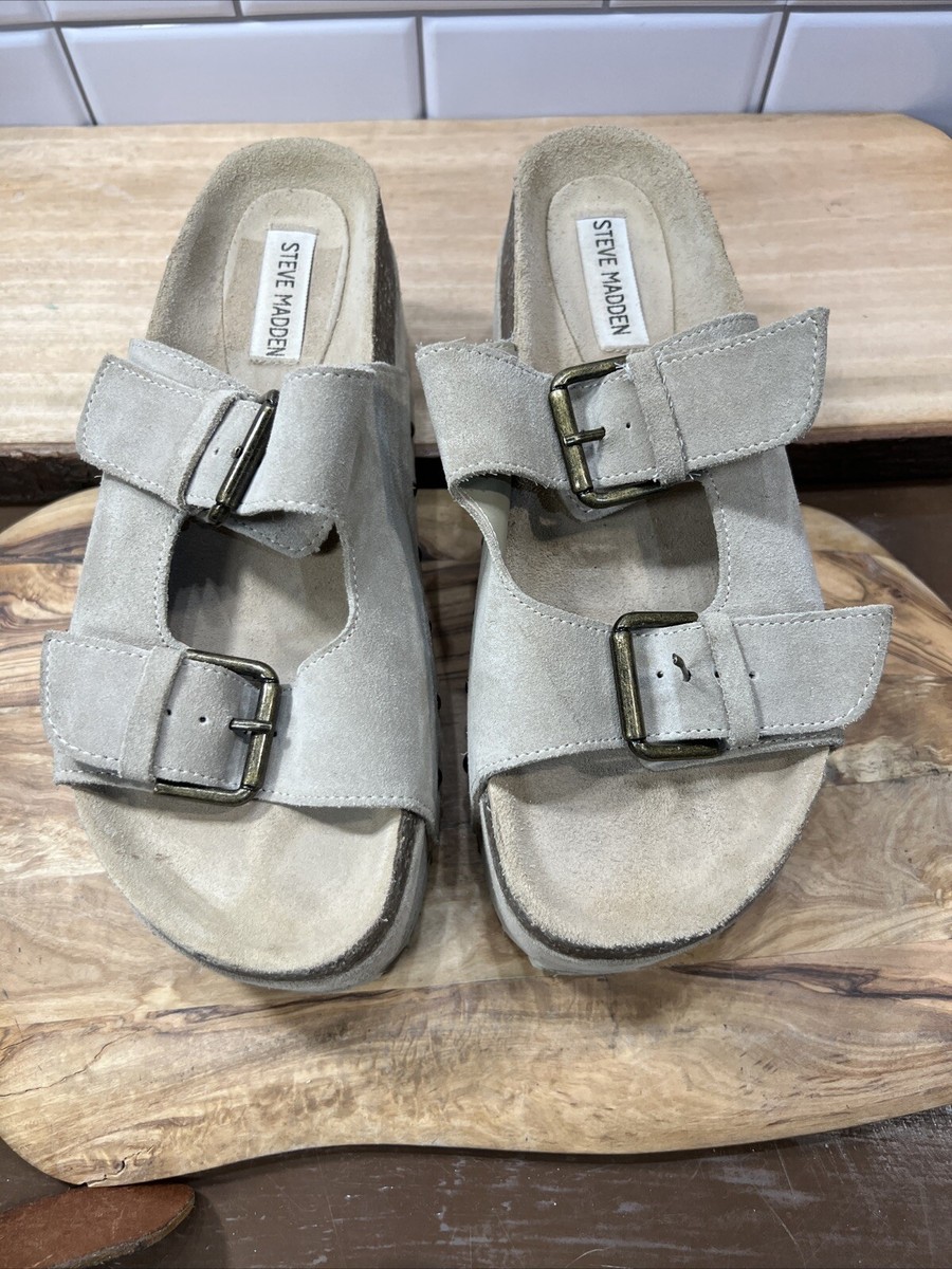 ★Steve Madden★ベスト商品★KALI TAUPE SUEDE★サンダル Steve Madden Kali Taupe Suede - ShopStyle Slide Sandals