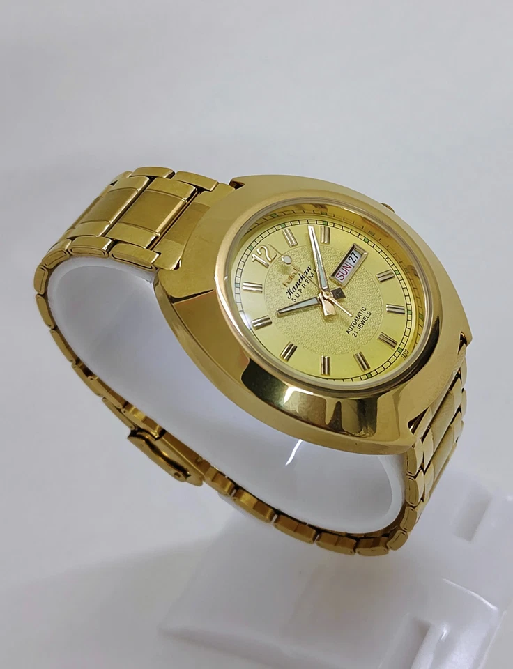 Vintage HMT KANCHAN SUPREME Automatic 21-Jewels Day & Date Men's 8200 Wristwatch - Image 3 of 4