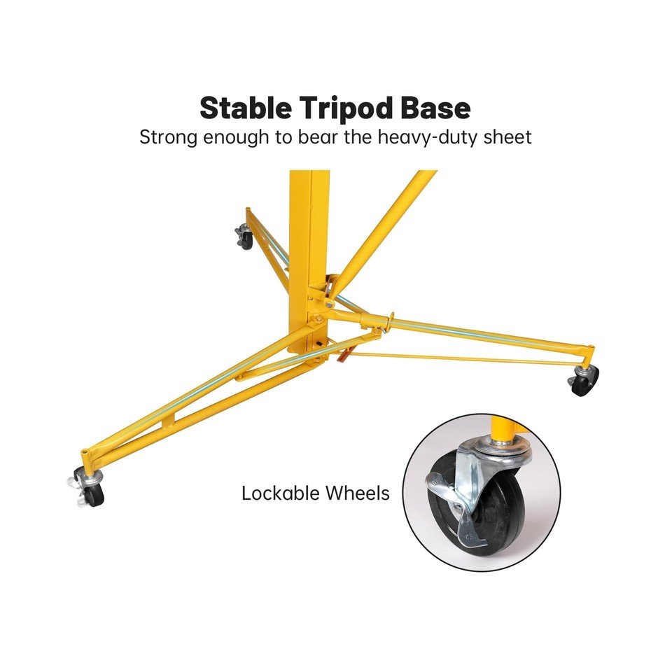 16ft Drywall Lift Adjustable 150LBS Drywall Jack sheetrock Lift with