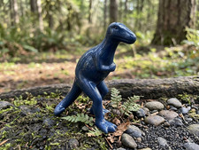 6" Glossy Navy Blue T-Rex Tyrannosaurus Rex Standing Resin Dinosaur Decor Figure