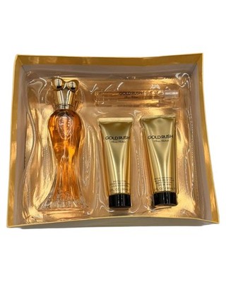 Paris Hilton Gold Rush Perfume for Women 3.4 EDP Spray 4 Piece Gift Set 