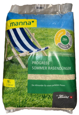 Manna Progress Sommerrasendünger 18 kg  für 720m² Sommerdünger 120 Tage 22+5+12