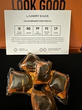 Laundry  Sauce  Detergent Italian Bergamot Set Of 5 detergent and Dryer Sheets  