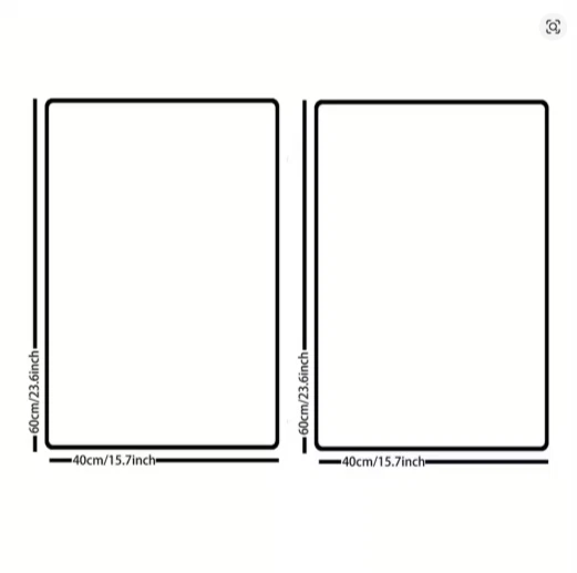 2PCS Kitchen Towels Dish Cloths Burnt Orange Mid Century Geometric Holiday - Image 3 of 4