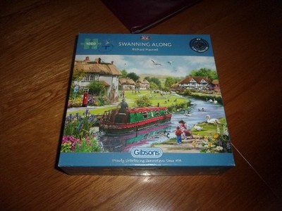 SWANNING ALONG VON RICHARD MACNEIL 1000 TEILE GIBSONS PUZZLE KOMPLETT 2020