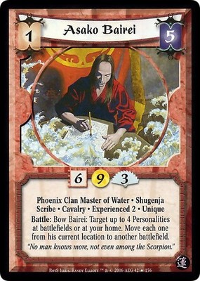 Asako Bairei (Exp 2) - Rise of the Shogun - Legend of the Five Rings CCG