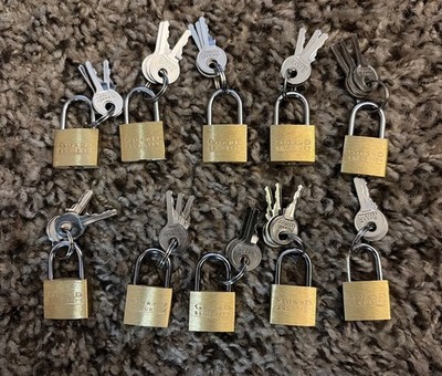 Lot Of 10 Guard Security Luggage/storage Locks With Keys (30)