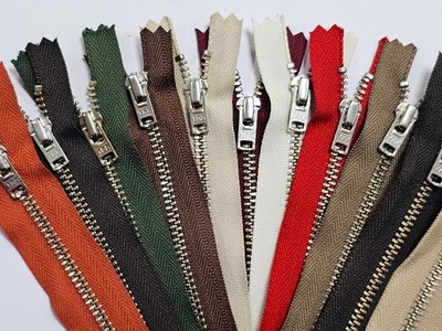 YKK Reißverschluss nicht teilbar Metall Hosen 4mm fein *silber* 10-20cm