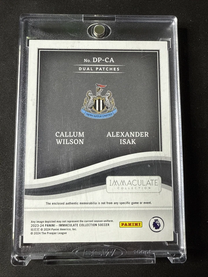 2023-24 Panini Immaculate Callum Wilson Alexander Isak Dual Patches 3/5 - Image 2 of 2