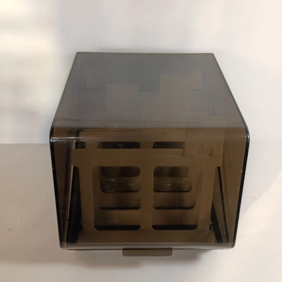 5.25 Floppy Disk Smoked Plastic Storage Organizer Dividers Vtg PC - Image 2 of 4