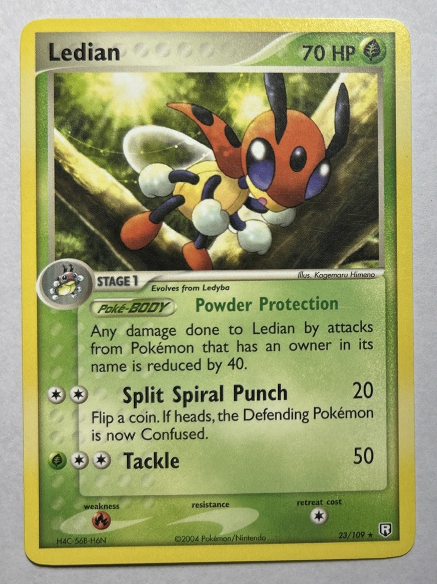 Ledian 23/109 - Pokemon TCG Card - EX Team Rocket Returns - 2004