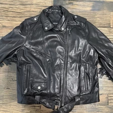 Nasty Gal Black  Faux Leather Moto Jacket Small  Fringe Western Biker Boho