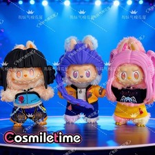 K-POP Demon Hunters Clothes Fit 17cm Plush Doll Vest Pants Wig Necklace Gift YZ