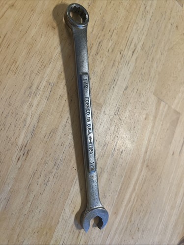 Craftsman 1/2 Combination Wrench VA-47854 12 Point Made USA Vintage Free Ship