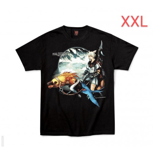 FINAL FANTASY XIV×GEEKS RULE Silkscreen T-Shirt Black Size XXL 