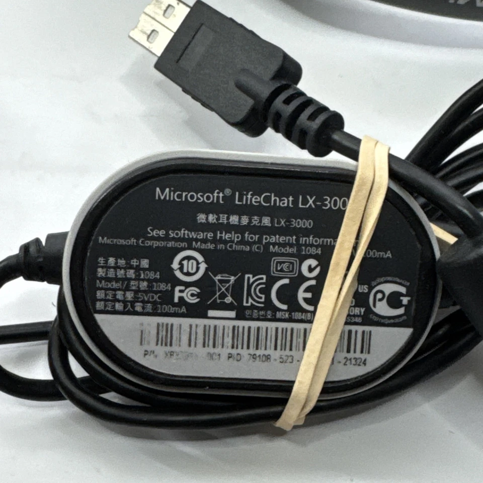 Microsoft LifeChat LX-3000 Headset Headphones Gaming Office Etc TESTED - Image 3 of 3