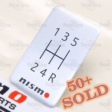 Genuine Nissan Nismo Aluminum Shift Pattern Badge Emblem Mt 5-speed 96935-rn000