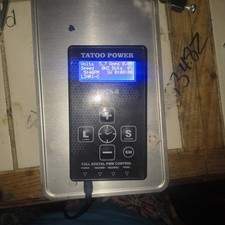 P028-II Digital PWM Tattoo Power Supply Unit w/ Digital Display, Black/Silver