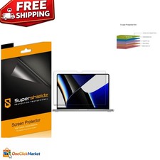 3 Pack Anti-Fingerprint Matte Screen Protectors for 16" MacBook Pro 2021-2024 