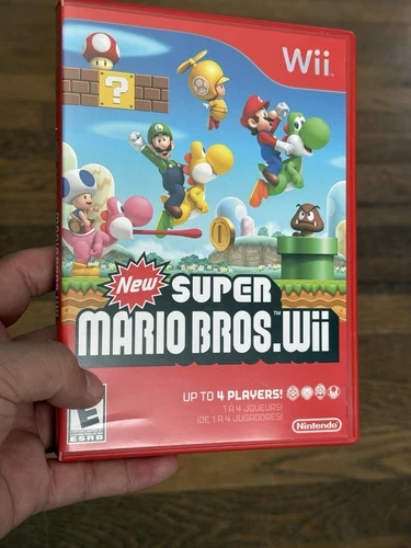 New Super Mario Bros. Wii (Nintendo, 2009) - Complete Video Game with Manual