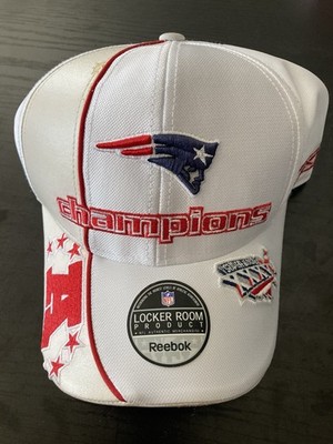 Vintage New England Patriots 2001 AFC Champions Locker Room hat reebok