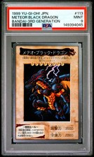 1999 YU-GI-OH JAPANESE BANDAI-3RD GENERATION 113 METEOR BLACK DRAGON PSA 9