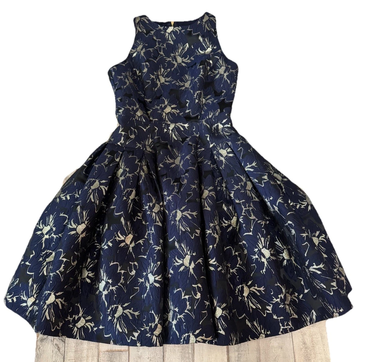 green emerald velvet dress Alex Evenings Women's Embellished-Neck Side-Ruched Illusion Dress - Eggplant main image 0