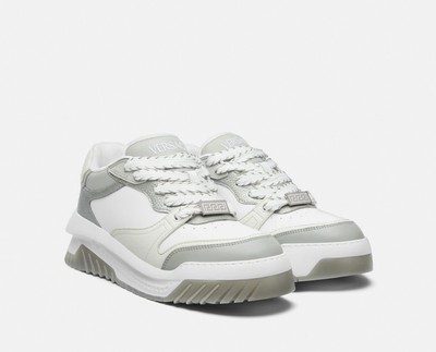 BNWT Versace Odissea Low-Top Shoes White Grey Size 44 US 11