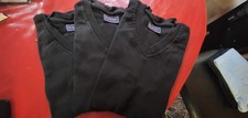 14x T-Shirt mit V-Neck, Gr. S, schwarz