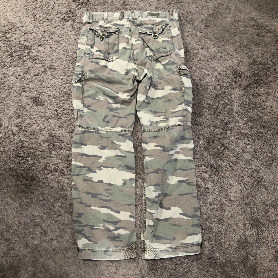 Pantalones cargo camuflados vintage Lucky Brand para hombre talla 34 paracaidista del ejército Y2K holgados Foto 2 de 4