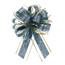 10pcs 4 Inch Pull Bow Gift Wrapping Organza Bows Vintage Ribbon Deep Blue