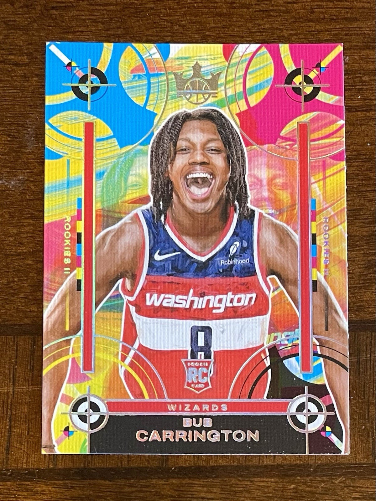 2024-25 Panini Court Kings Bub Carrington Rookies II #155 Washington Wizards RC