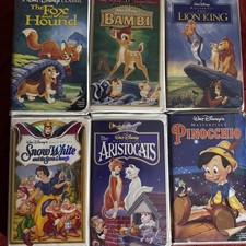 Walt Disney VHS Clamshell Tapes Lot Of 6 - Really Good Condition