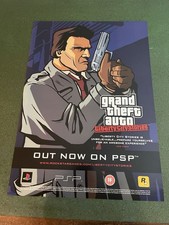 Raro poster originale gioco GTA Liberty City Stories - A2 double face - INUTILIZZATO!