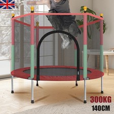 5FT Kid Trampoline With Safety Net Enclosure Children Outdoor Garden Fun Toy UK