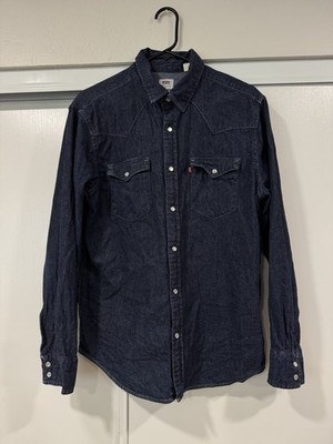 Levi s Barstow Western Denim Shirt / Size Medium Pearl Snaps