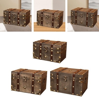 Holz Aufbewahrungstruhe Schatzkiste Dekorative Aufbewahrungsbox Schmuck