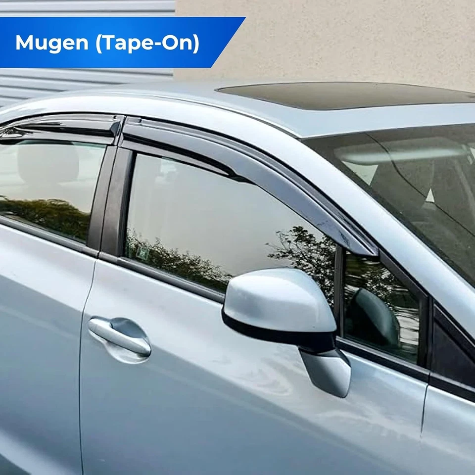 Window Vent Visor For 2006-2011 Honda Civic 4 Door Sedan Rain Guard Mugen Style - Image 4 of 4