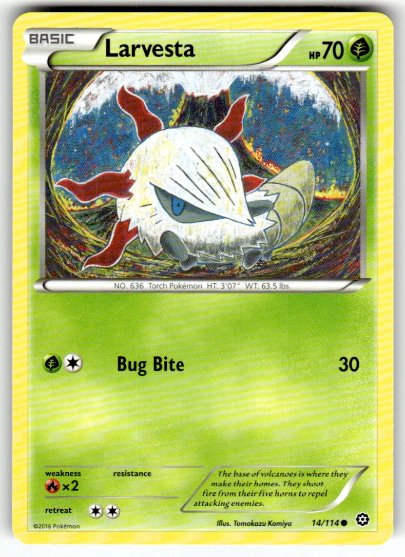 2016 Pokemon STS Larvesta 14/114
