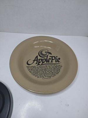 Vintage Apple Pie Recipe Plate Made in England Pearsons of Chesterfield 10 7/8''