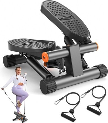 Compact Mini Stepper for Total Body Workouts - 300lbs Capacity, Silent Operation