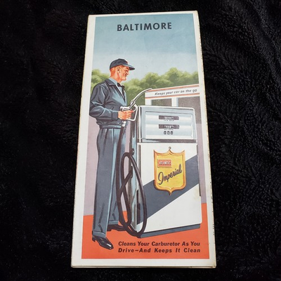 #ad #ad Vintage Atlantic Imperial Baltimore Road Street Map 1963 $20.98