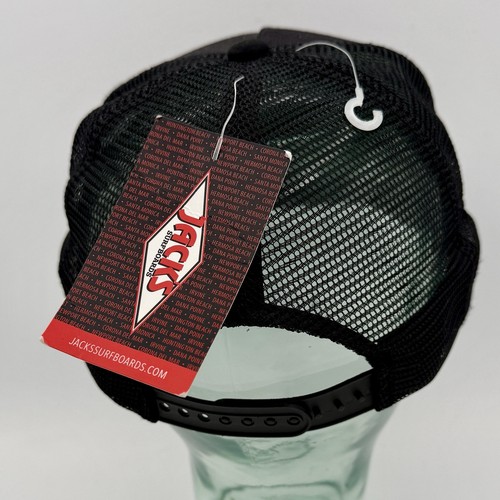 Jacks Surfboards Black Sea Hula Trucker Hat Cap Black Snapback Huntington Beach - Picture 4 of 9