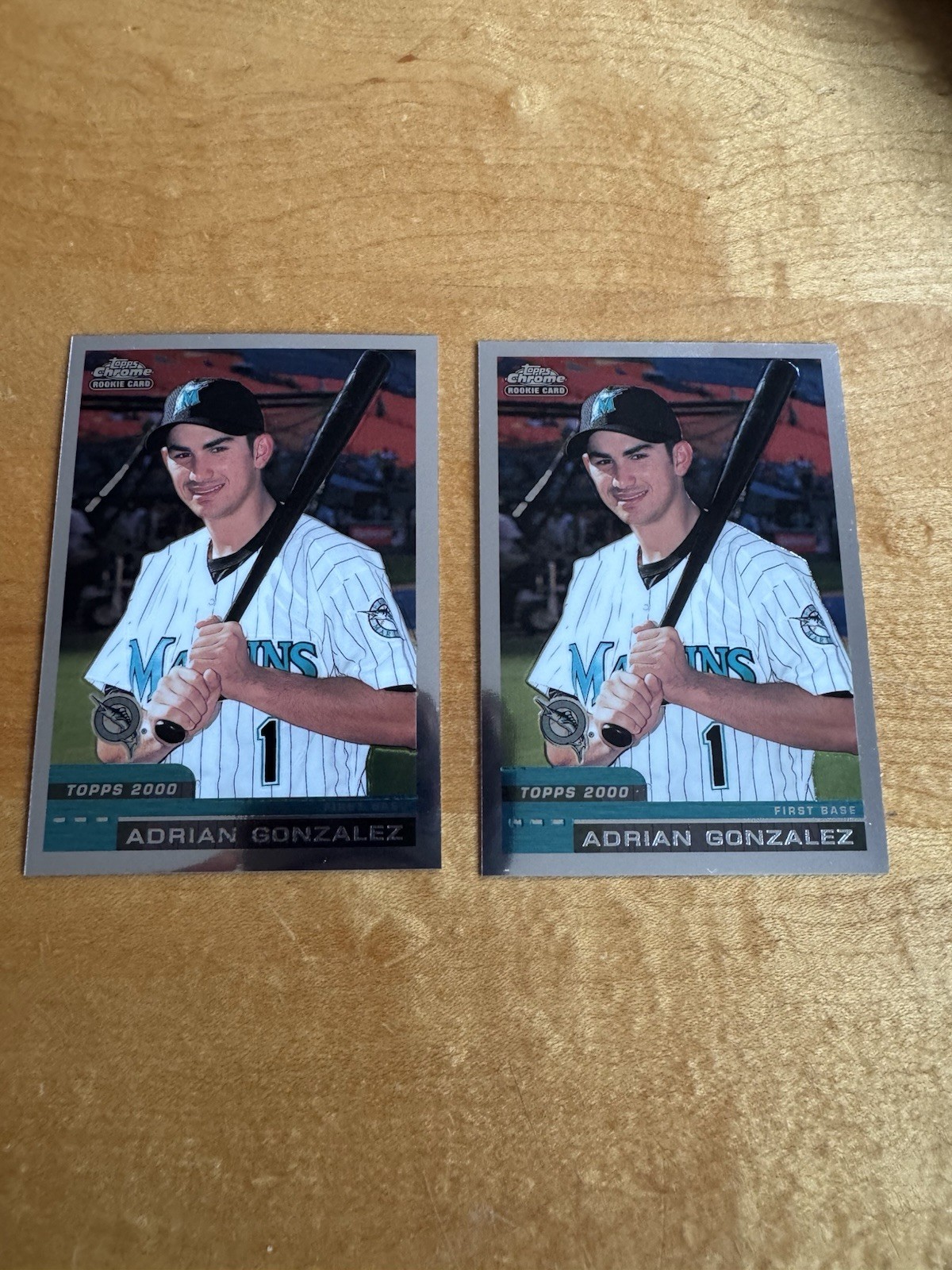 2000 TOPPS TRADED & CHROME ADRIAN GONZALEZ #T81 Florida MARLINS RC ROOKIE cards