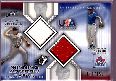 2002 SPx #USA-AH Abernathy/Orlando Jersey Combos #/150