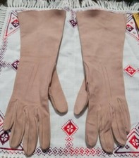 Vintage Ladies Tan Gloves Made In France Garanti Chevreau Alexanderine 5 3/4