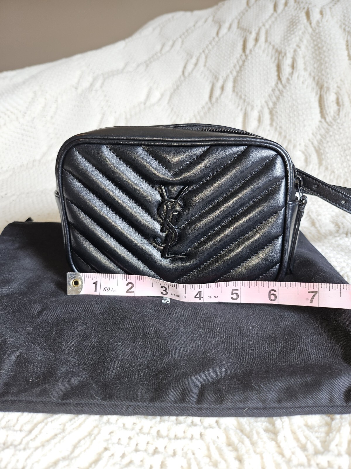 Borsa da cintura autentica Saint Laurent YSL Lou