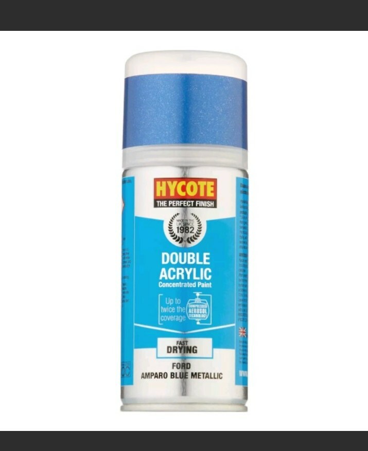 Hycote XDFD235 Double Acrylic Paint 150ml Ford Amparo Blue (Metallic