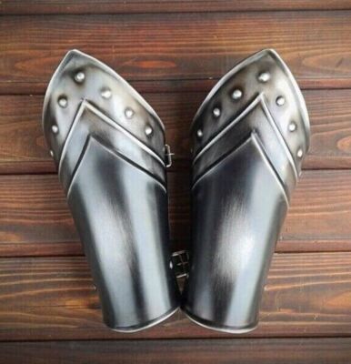 Medieval Knight Arm Guard Crusader Bracers Black Hand protection Christmas Gift
