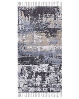 Teppich Bunt Mit Abstraktem Muster Quasten Kurzflor Rechteckig 80X150 Cm Konakli